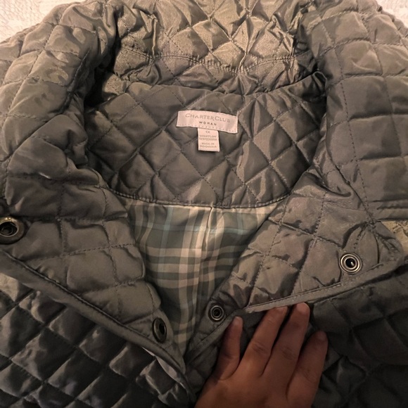 Charter Club size 1X Metallic Gray Jacket - Picture 2 of 2